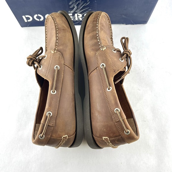 Dockers Men's Vargas Rust Leather Boat Shoes Size 11 90-30406 Casual Slip-On - Picture 5 of 8